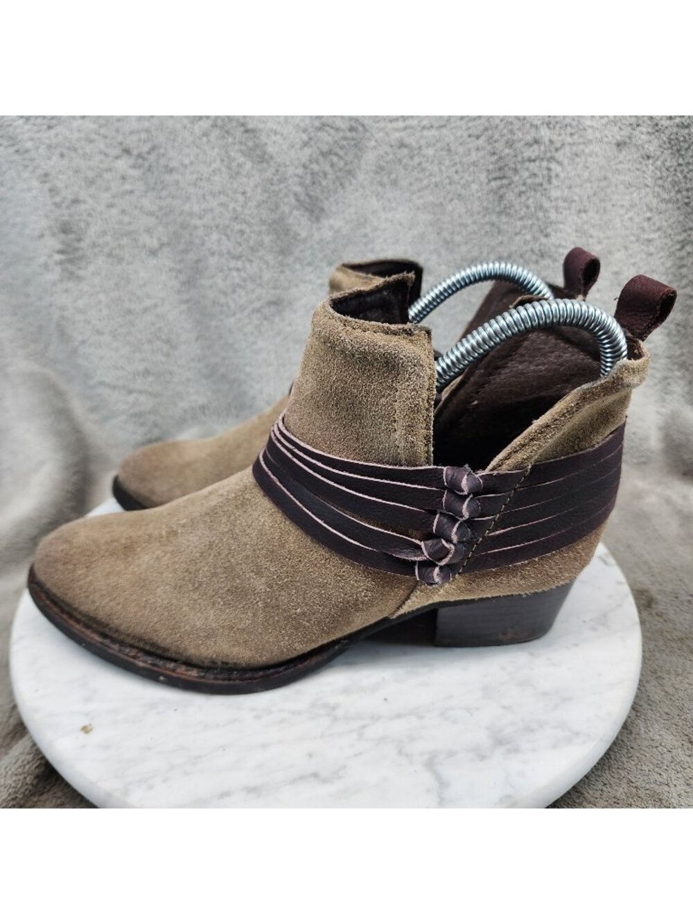 Diba Shoes Womens Size 6 Skyler Brown Leather Ankle Boots *Read*